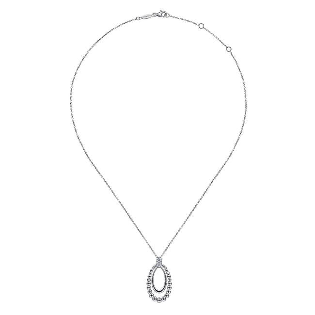 925 Sterling Silver White Sapphire Pendant Necklace