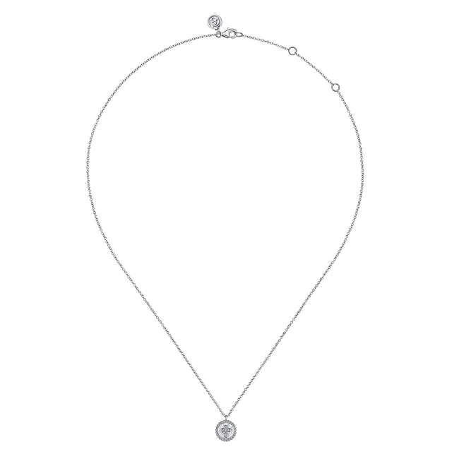 925 Sterling Silver Bujukan Diamond Cross Pendant Necklace