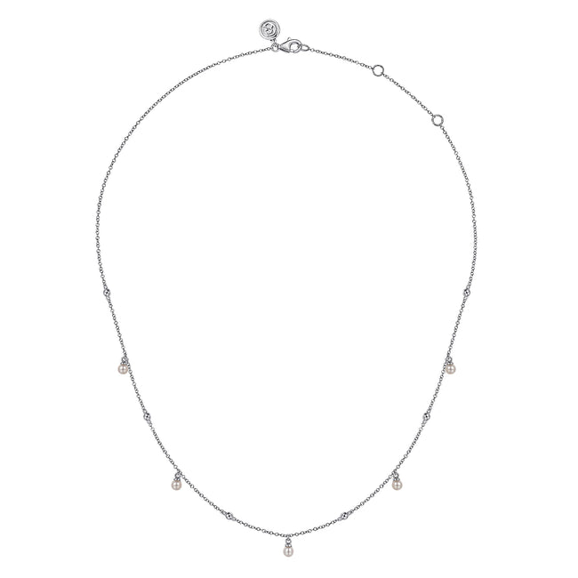 925 Sterling Silver Pearl Drop Necklace