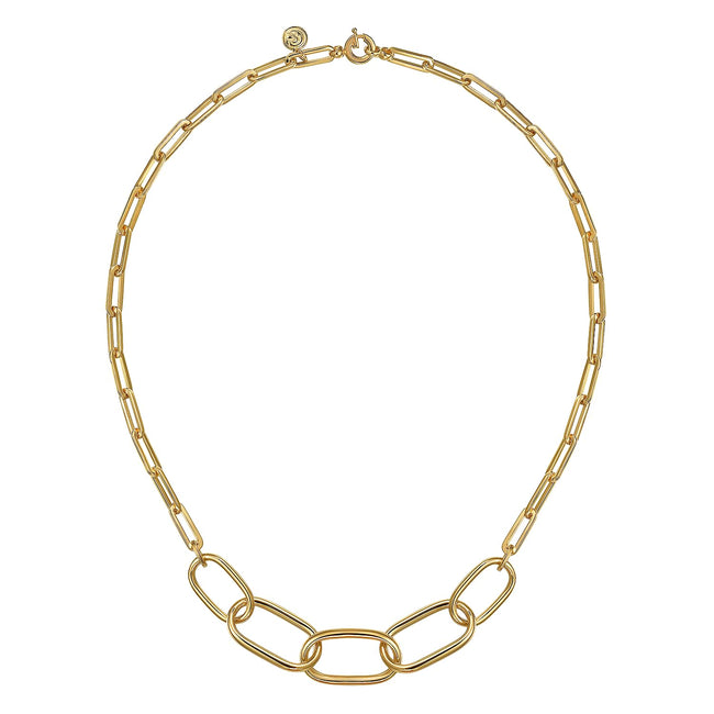 14K Yellow Gold Large Oval Link Chain Necklace