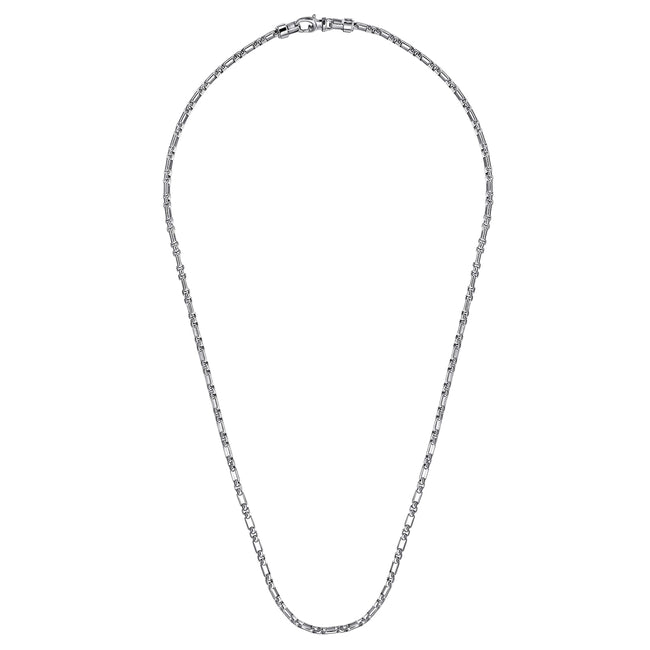 22 Inch 3mm 925 Sterling Silver Solid Figaro Chain Necklace