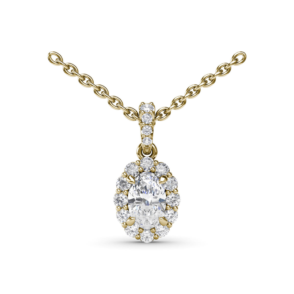 Diamond Halo Necklace