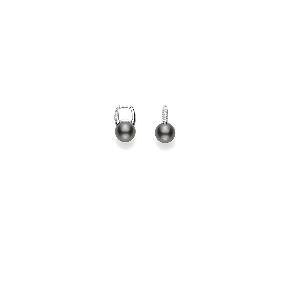 Classic Elegance Black South Sea Cultured Pearl Earrings