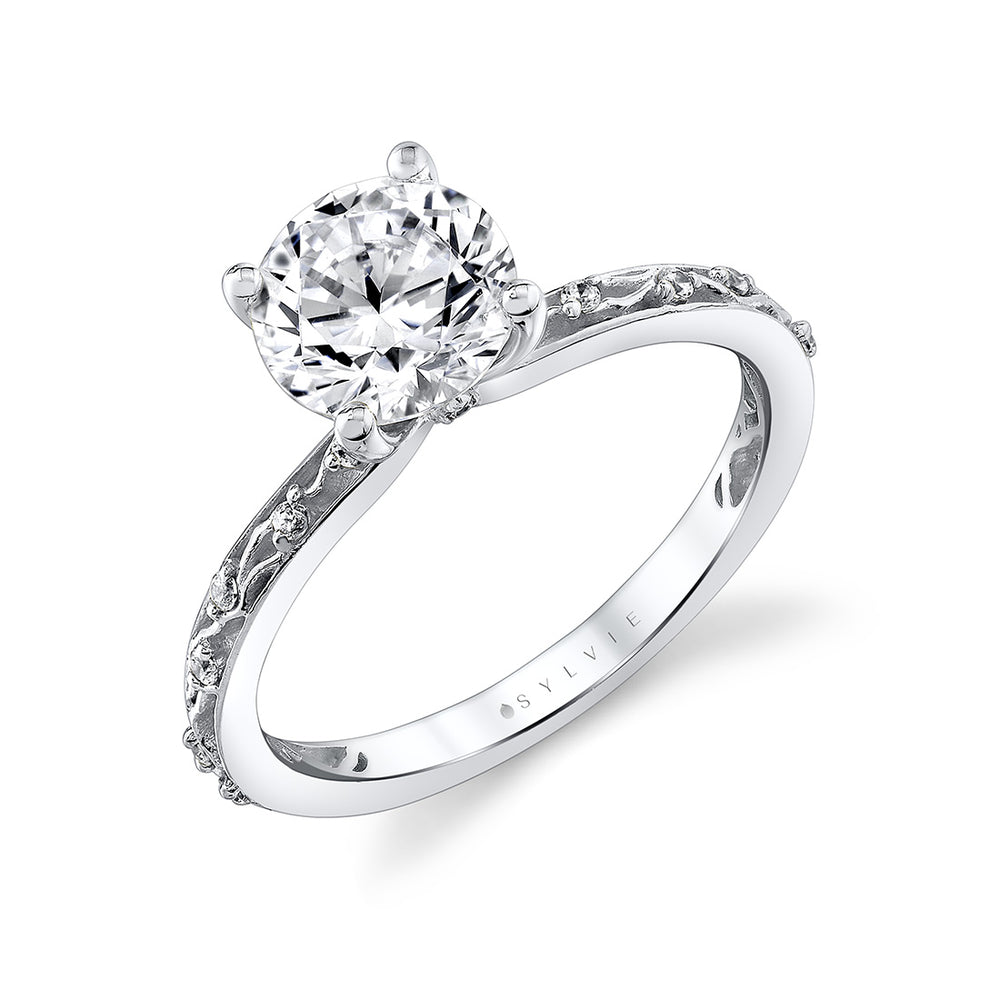 Sylvie Tulira Flower and Vine Engagement Ring - Fauna