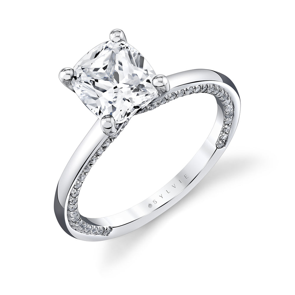 Sylvie Iconelle Solitaire Two Tone Engagement Ring - Diana