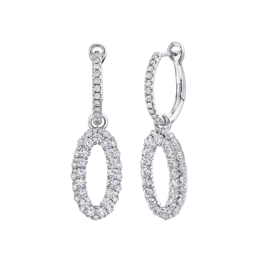 1.60CT 14K W/G DIAMOND OVAL EARRING