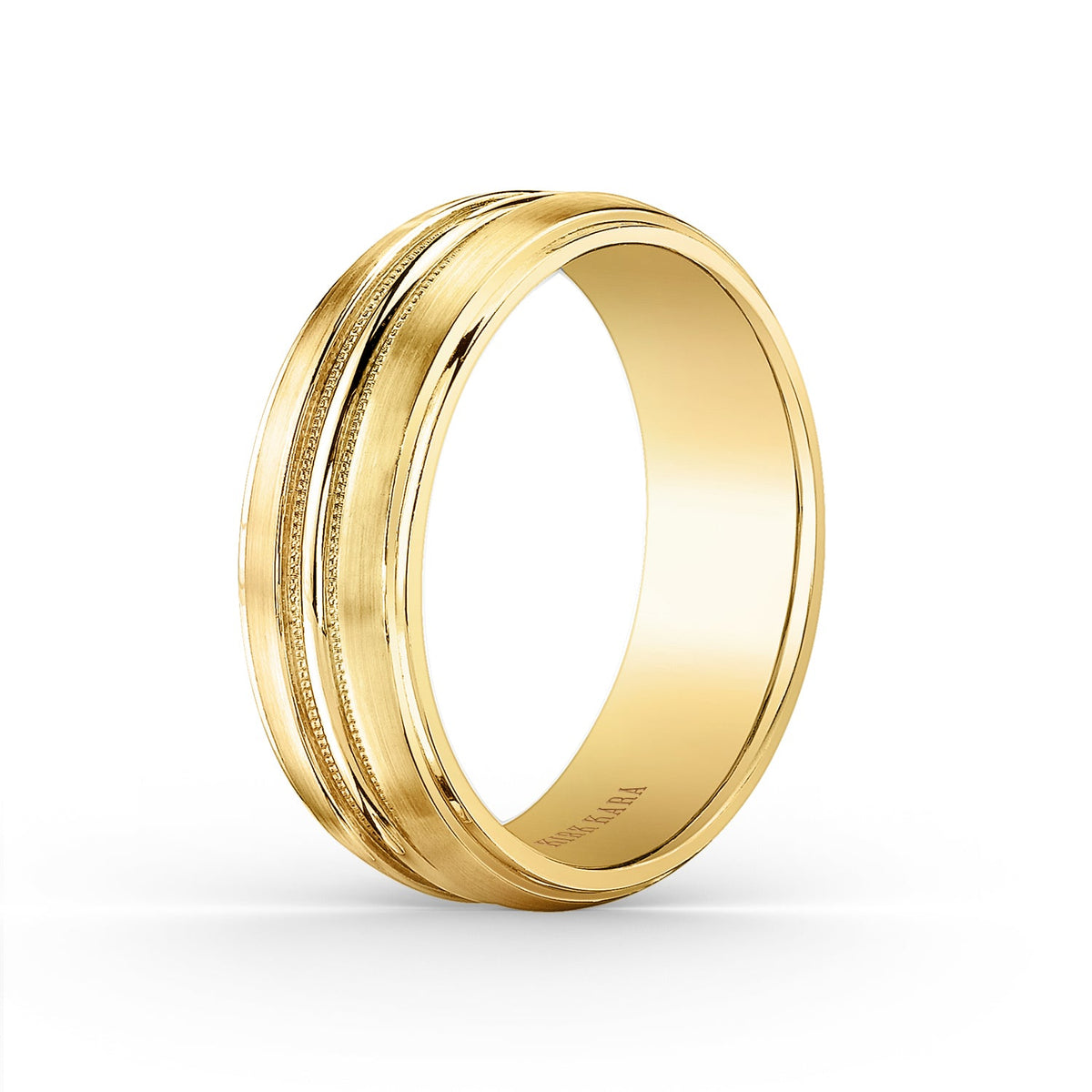 Classic Satin Finish Domed Wedding Band, 7mm