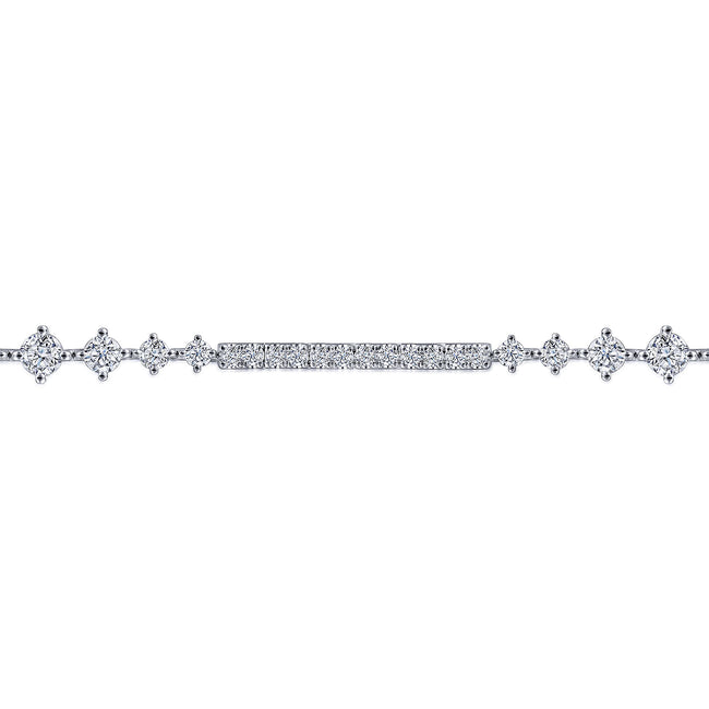 14K White Gold Diamond Tennis Bracelet