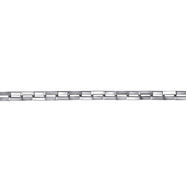 2.5mm Width 925 Sterling Solid Silver Men's Box Chain Bracelet