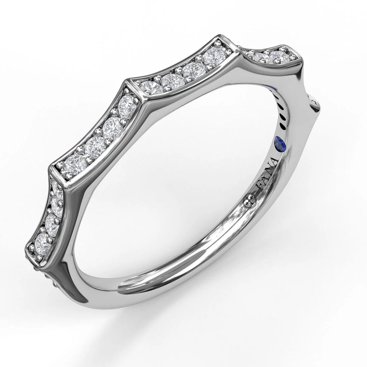 Scalloped Profile Bead and Channel Set Band