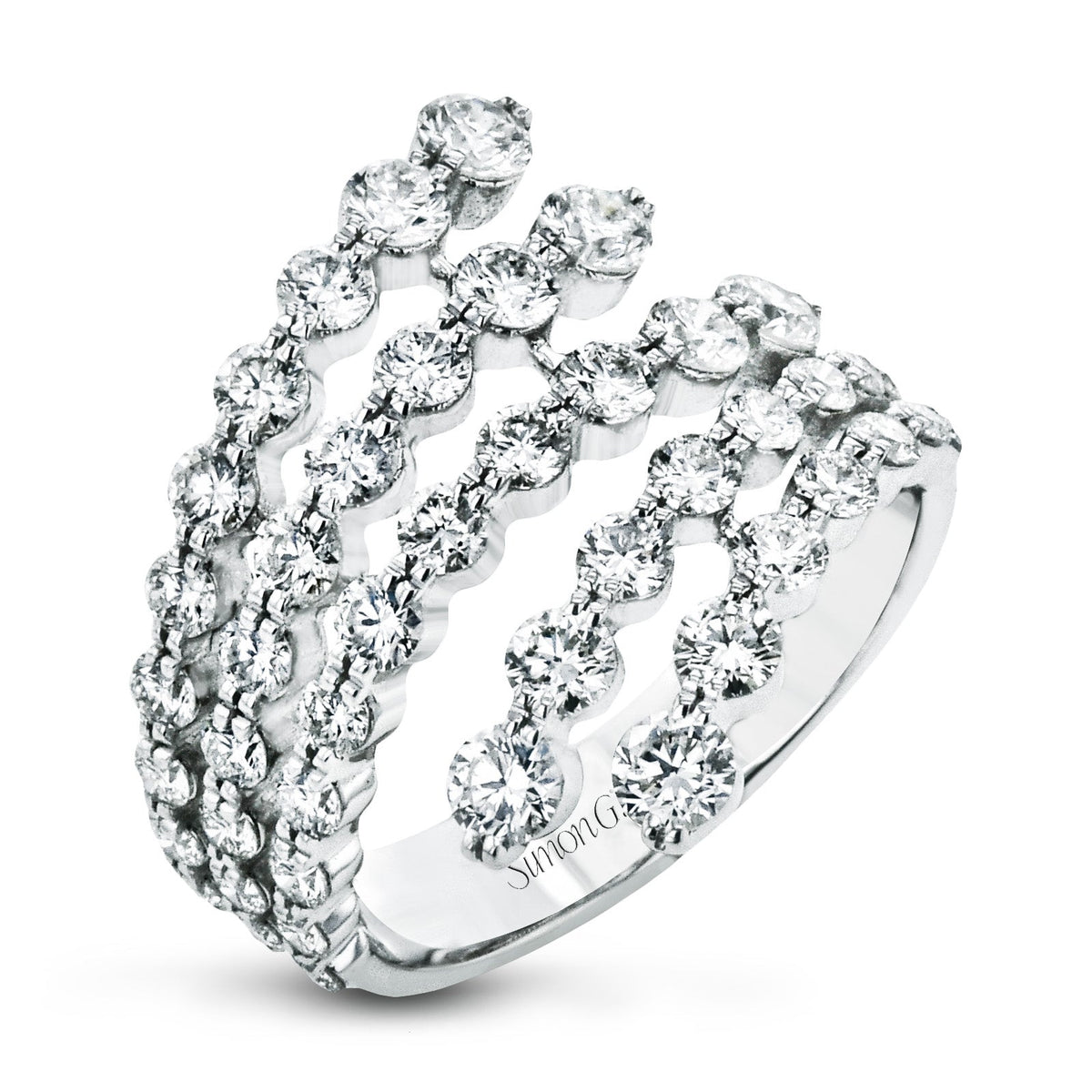 Fashion Ring in 18k Gold with Diamonds - Simon G. Jewelry