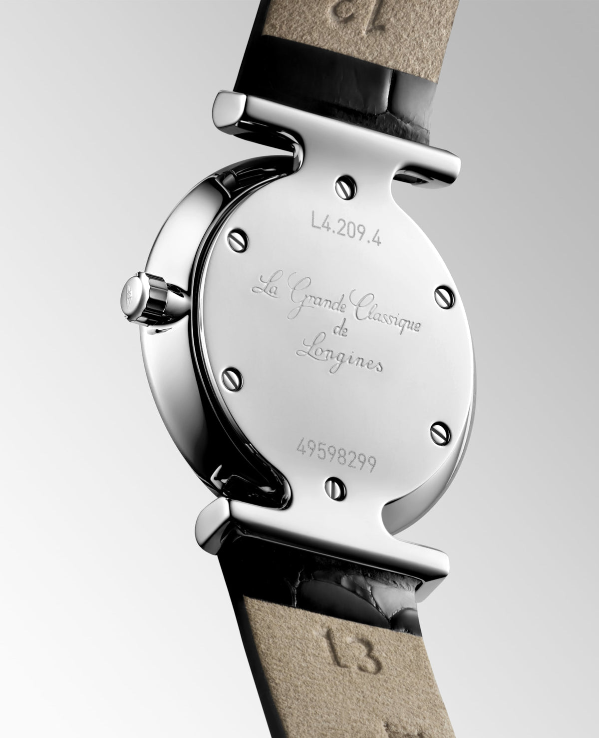 La Grande Classique De Longines 24.00 mm White Stainless steel L4209411B L4.209.4.11.B front and side view
