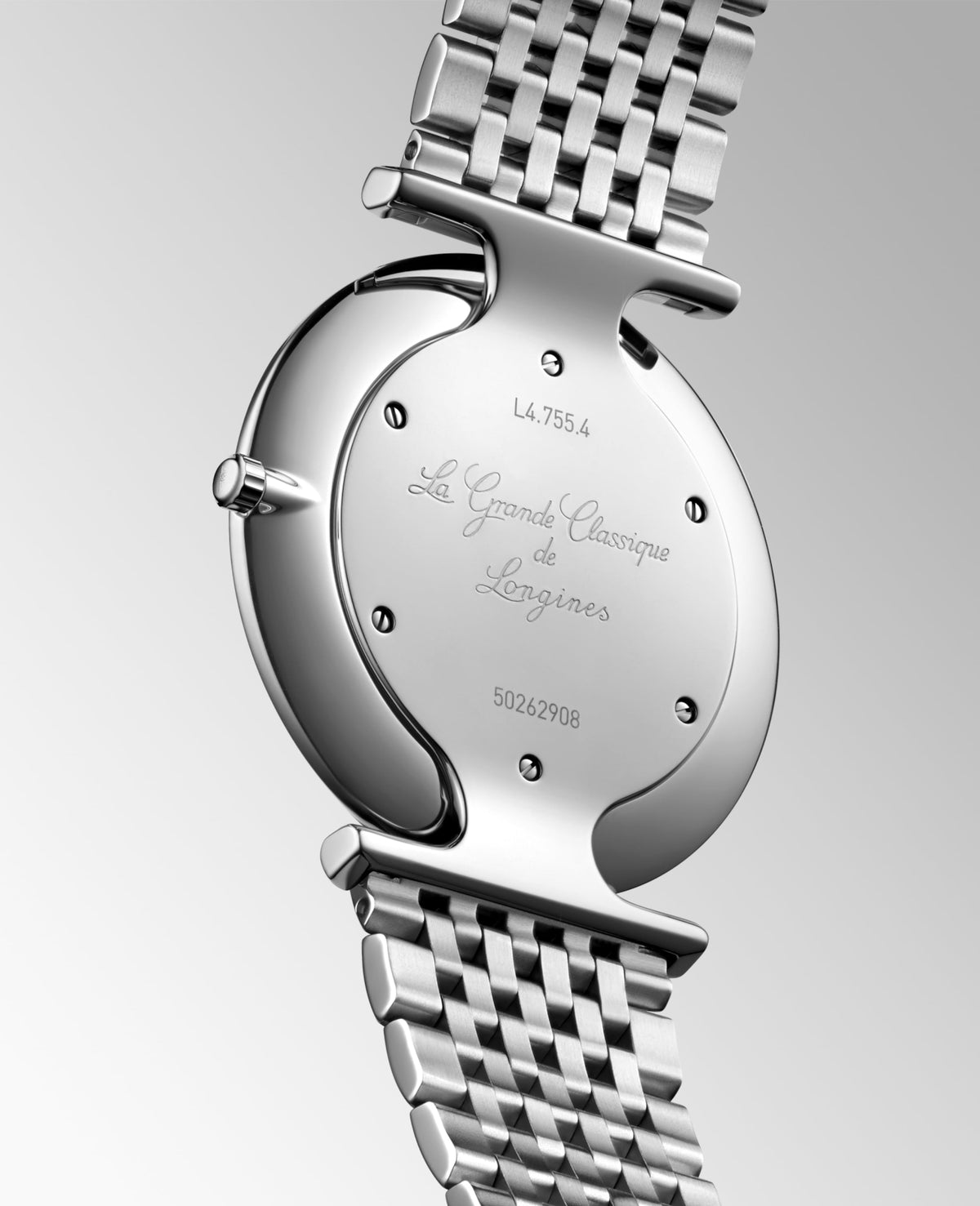 La Grande Classique De Longines 36.00 mm White Stainless steel L4755411C L4.755.4.11.C front and side view