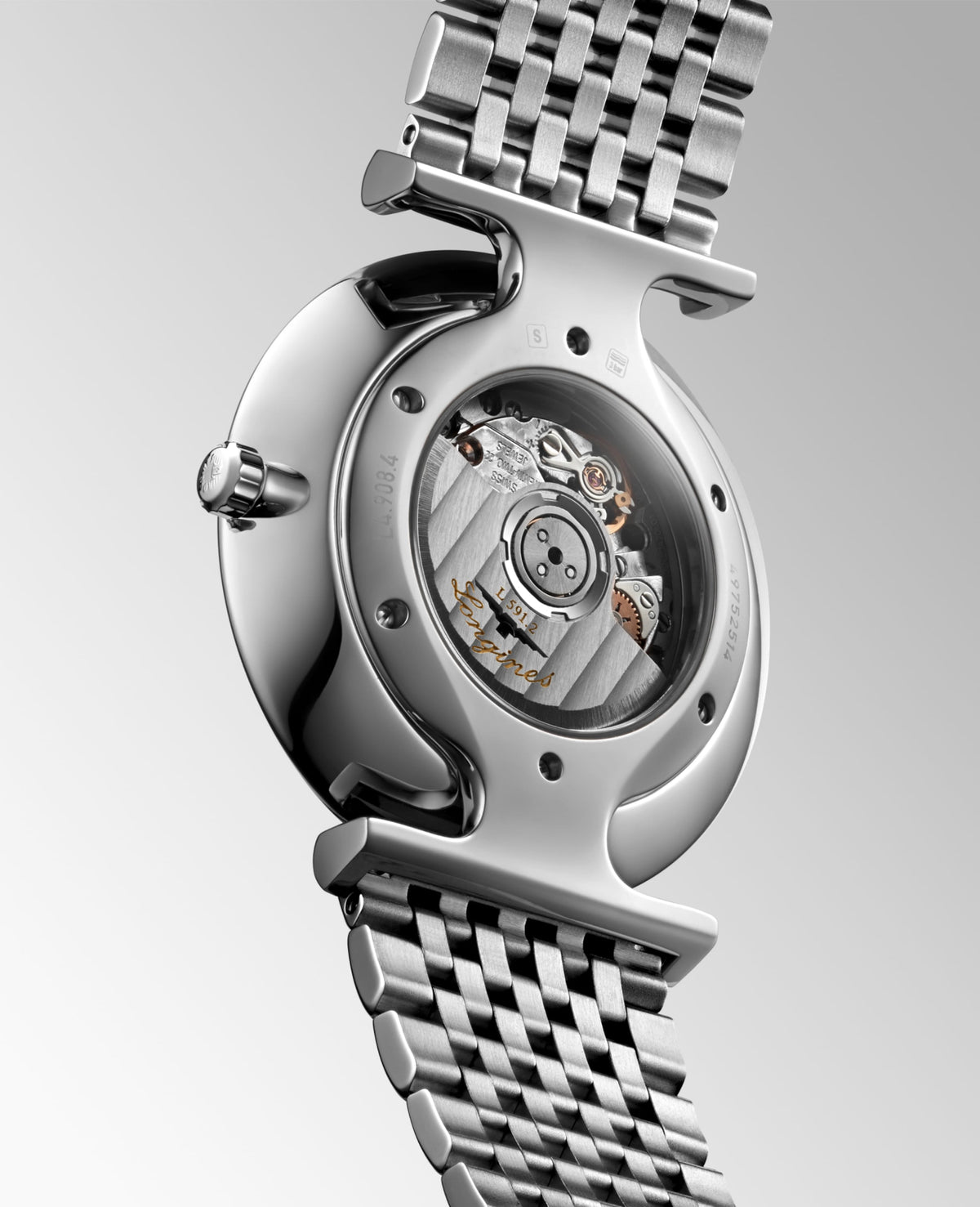 La Grande Classique De Longines 36.00 mm White Stainless steel L49084116 L4.908.4.11.6 front and side view