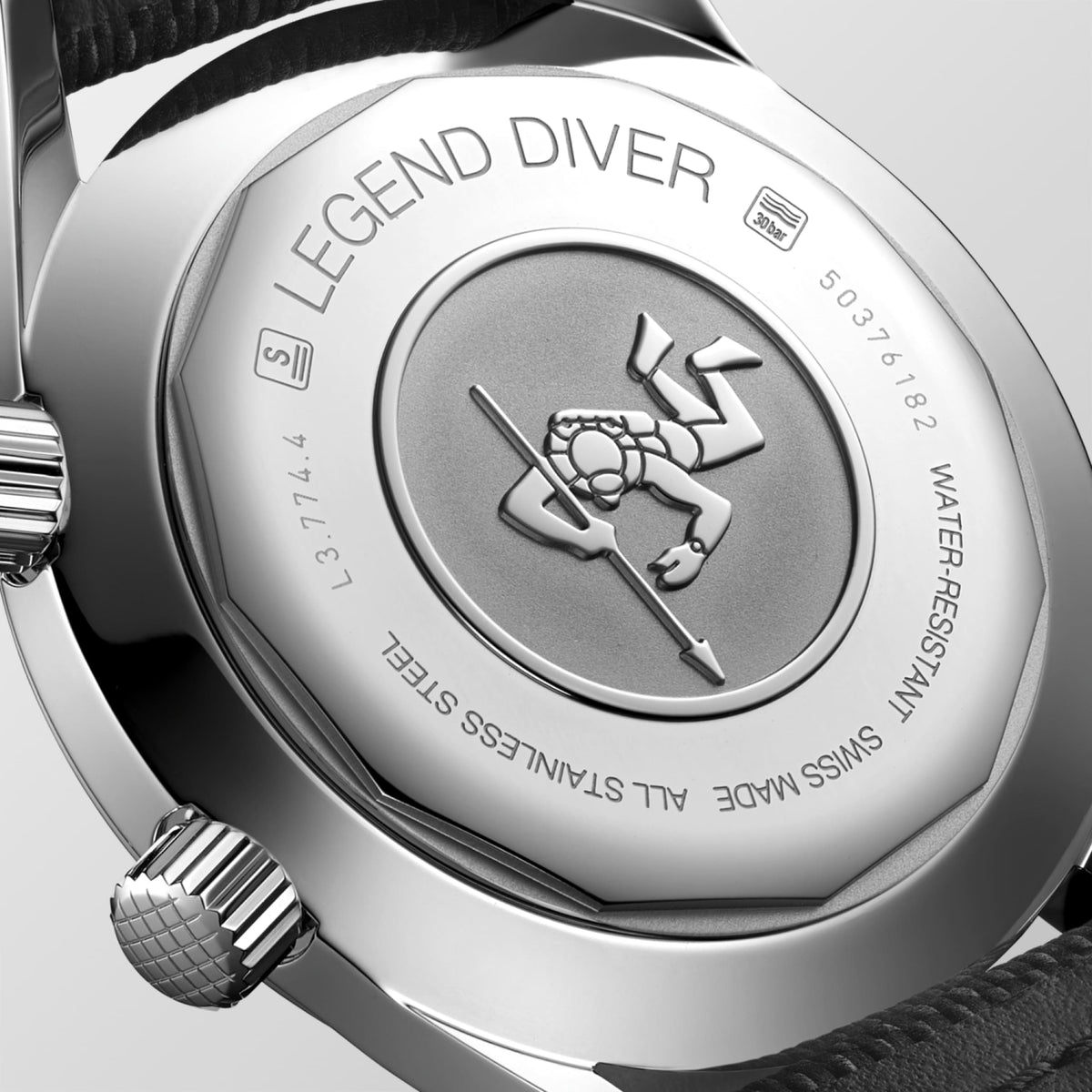 Longines Legend Diver 42.00 mm Blue Stainless steel L37744902 L3.774.4.90.2 front and side view