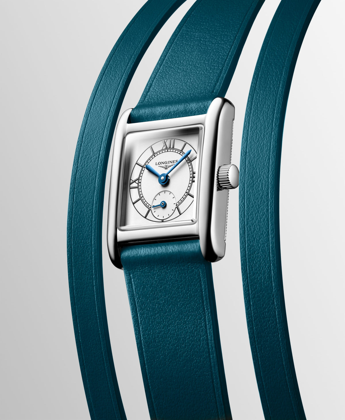 Longines Mini Dolcevita 21.50 X 29.00 mm Opaline Ivory Stainless steel L52004759 L5.200.4.75.9 front and side view