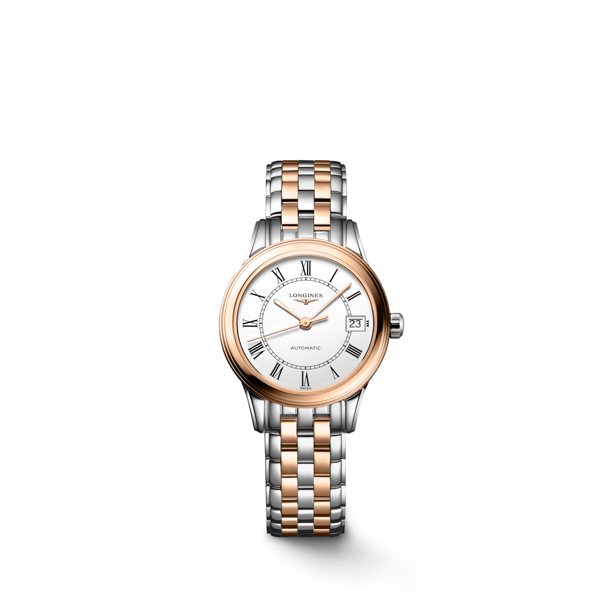 Flagship Classic 26.00 mm White matt Stainless steel and red PVD coating L42743917 L4.274.3.91.7 front view