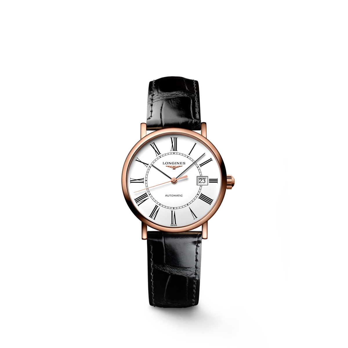 Longines Elegant Collection 27.20 mm White matt Rose gold 18 carats L43788114 L4.378.8.11.4 front view