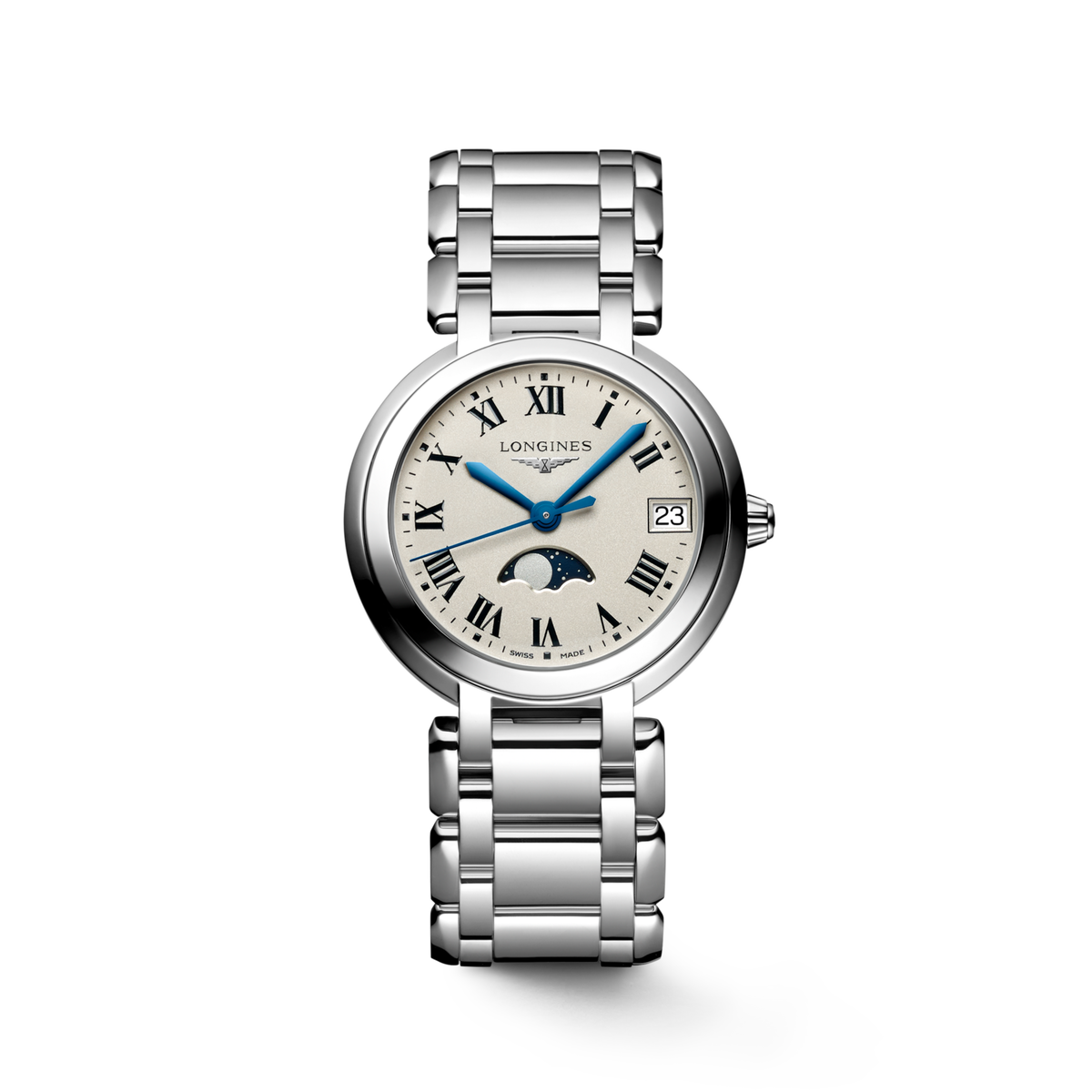 Longines Primaluna Moonphase 34.00 mm Opaline Ivory Stainless steel L81164716 L8.116.4.71.6 front view