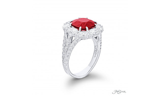JB Star GIA Certified Ruby & Diamond Ring