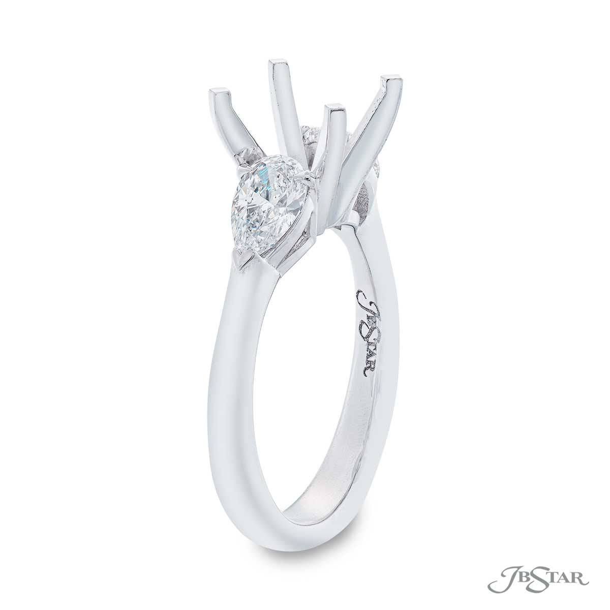 JB Star Pear Diamond Semi Mount