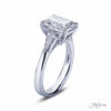 JB Star Radiant and Diamond Sidestone Engagement Ring