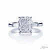 JB Star Radiant and Diamond Sidestone Engagement Ring