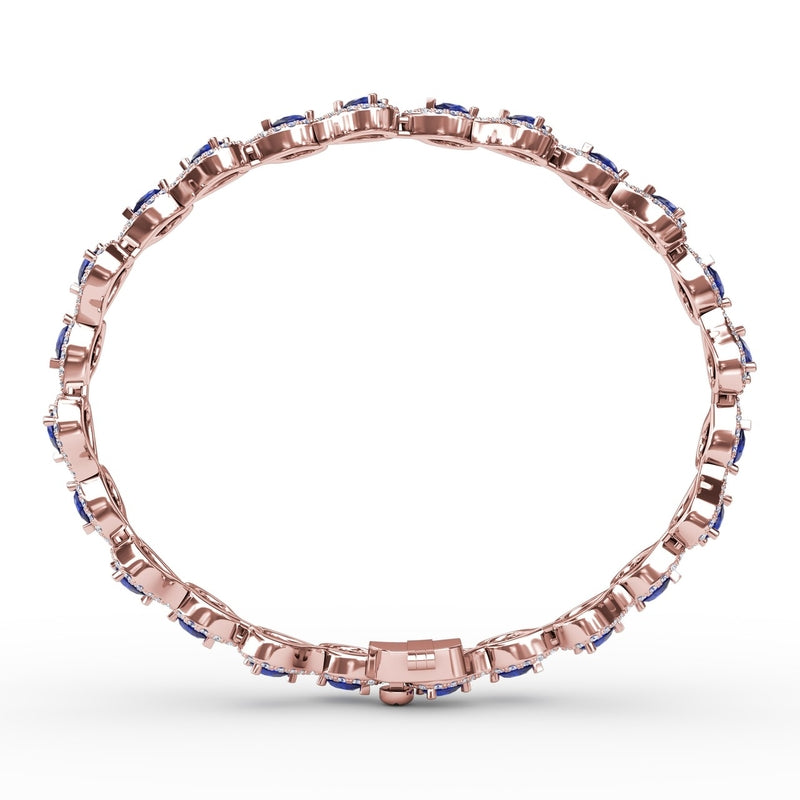 Fana Decorated Sapphire and Diamond Bracelet