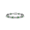 Fana Love Knot Emerald and Diamond Bracelet