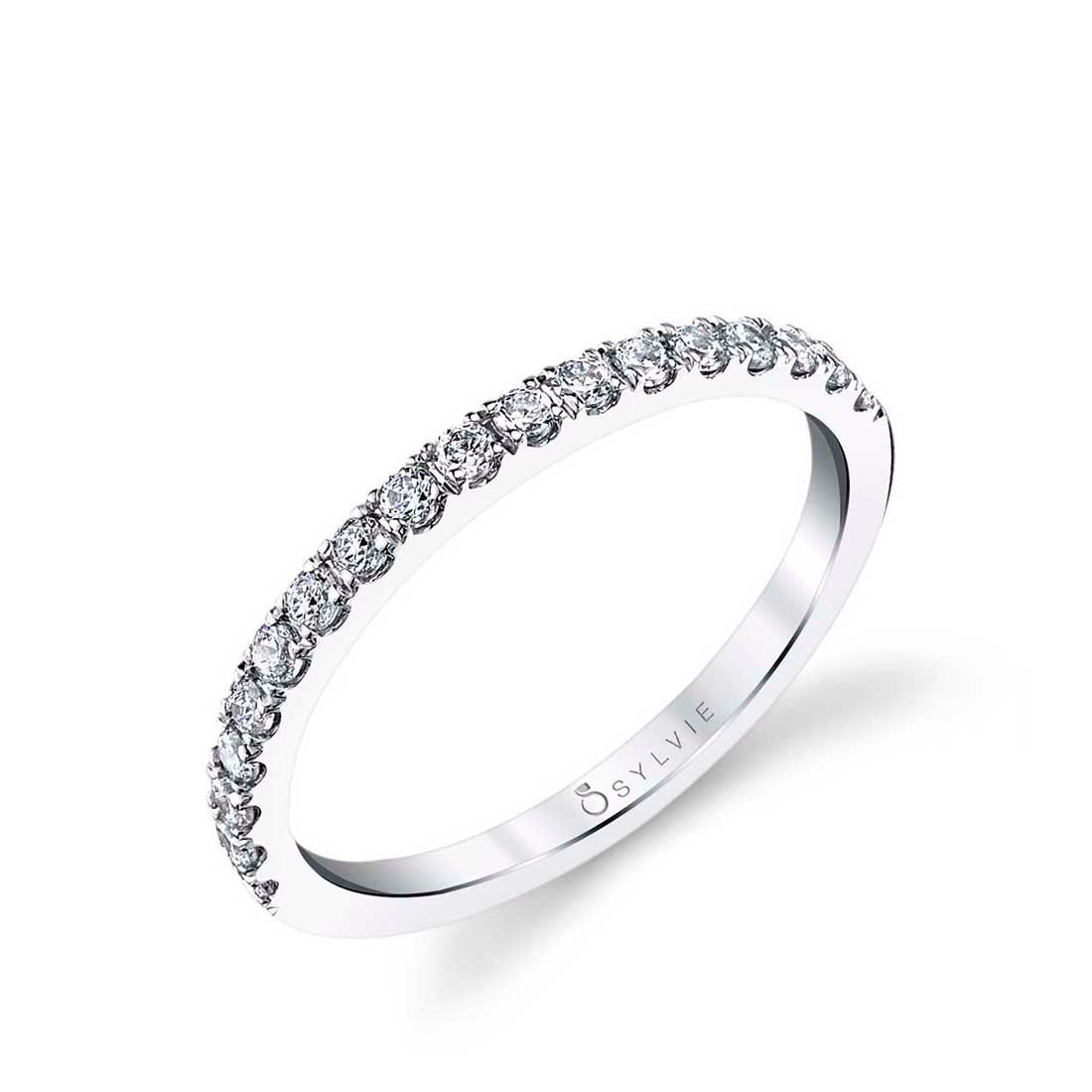 Sylvie Classic Diamond Wedding Band - Jacalyn Platinum White