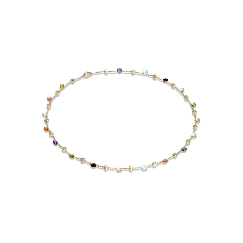 Marco Bicego Paradise Collection 18K Yellow Gold Mixed Gemstone Short Necklace