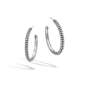 JOHN HARDY SILVER DOT WOMEN'S HOOP EARRINGS