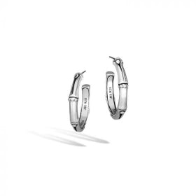JOHN HARDY SILVER BAMBOO WOMEN'S HOOP EARRINGS