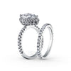 Kirk Kara CARMELLA halo Engagement Rings 18k Gold White 64DR .30 20DR .35 DIAMOND BASKET HALO RING