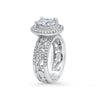 Kirk Kara ANGELIQUE halo Engagement Rings 18k Gold White 100RD 0.31 MILGRAIN HALO RING