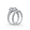 Kirk Kara CARMELLA halo Engagement Rings 18k Gold White 34DR .43 GRADUATED DIAMOND HALO RING