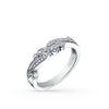 Kirk Kara ANGELIQUE Diamond Wedding Bands 18k Gold White 20DR 0.13 SWIRL DESIGN DIAMOND WEDDING BAND