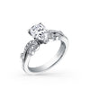 Kirk Kara ANGELIQUE Diamond Engagement Ring 18k Gold White 20DR 0.13ct
