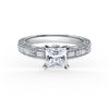 Kirk Kara CHARLOTTE Diamond Engagement Rings 18k Gold White 12DR.03 2DR.03 4DB.20VS2-SI1 HAND ENGRAVED RING