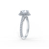 Kirk Kara CARMELLA double halo Engagement Rings 18k Gold White 74DR 0.52 DOUBLE HALO RING