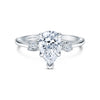 Kirk Kara DAHLIA Diamond Engagement Rings 18k Gold White 6DR 0.02CT 2MD .07CT PEG HEAD RING