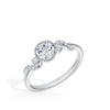 Kirk Kara ANGELIQUE Diamond Engagement Rings 18k Gold White 10DR 0.10CT BEZEL HEAD RING