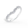Kirk Kara RAYANA Diamond Wedding Bands 18k Gold White 11DR 0.10CT CONTOURED WEDDING BAND