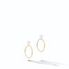 Marco Bicego Marrakech Onde Collection 18K Yellow Gold and Pearl Link Stud