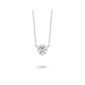 2 CT SOLITAIRE ROUND NECKLACES