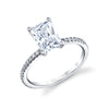 Radiant Cut Classic Engagement Ring - Adorlee 14k Gold White