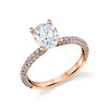 Oval Cut Classic Pave Engagement Ring - Braylin 18k Gold Rose