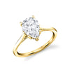 Pear Shaped Solitaire Hidden Halo Engagement Ring - Carter 14k Gold Yellow