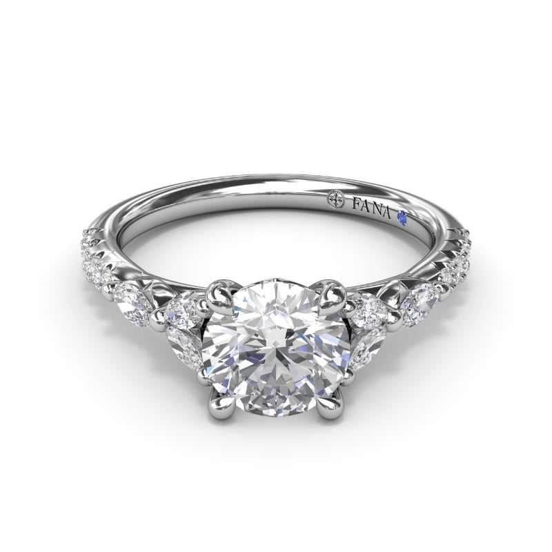 Fana Vintage Floral Diamond Engagement Ring