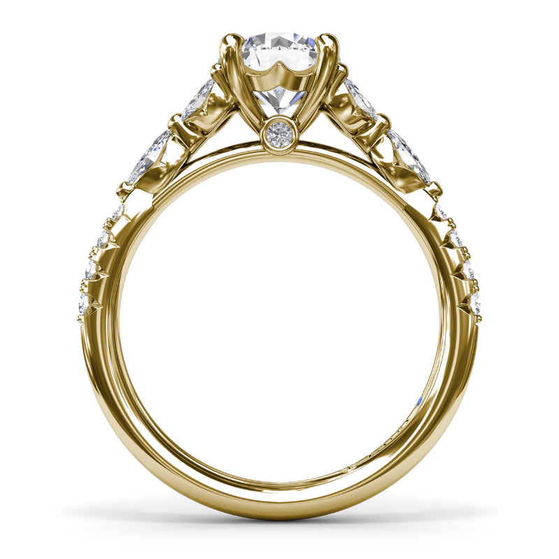 Fana Vintage Floral Diamond Engagement Ring